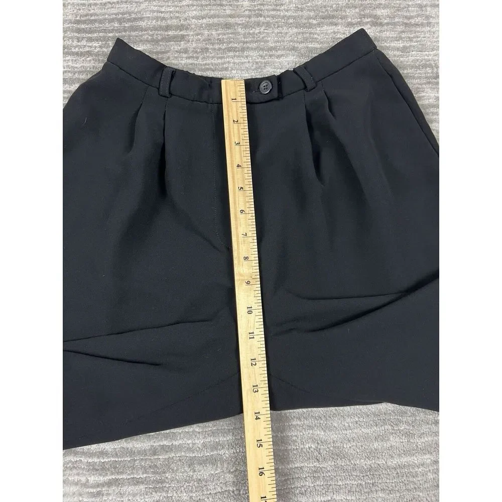 Worthington Petite Pants Womens 10P Black Lined Dress Pleated Casual‎